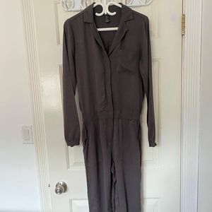 Gray Full-Sleeved Romper